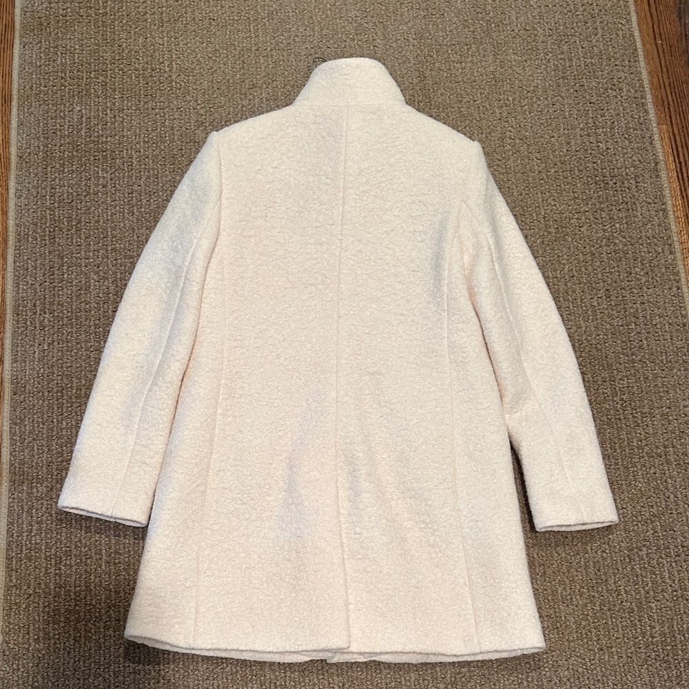 LOFT Cream Women's Boucle Car Coat - Picture 5 of 8